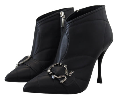 Dolce & Gabbana Black Devotion Quilted Buckled Ankle Boots Shoes - SMARTMARTNZ