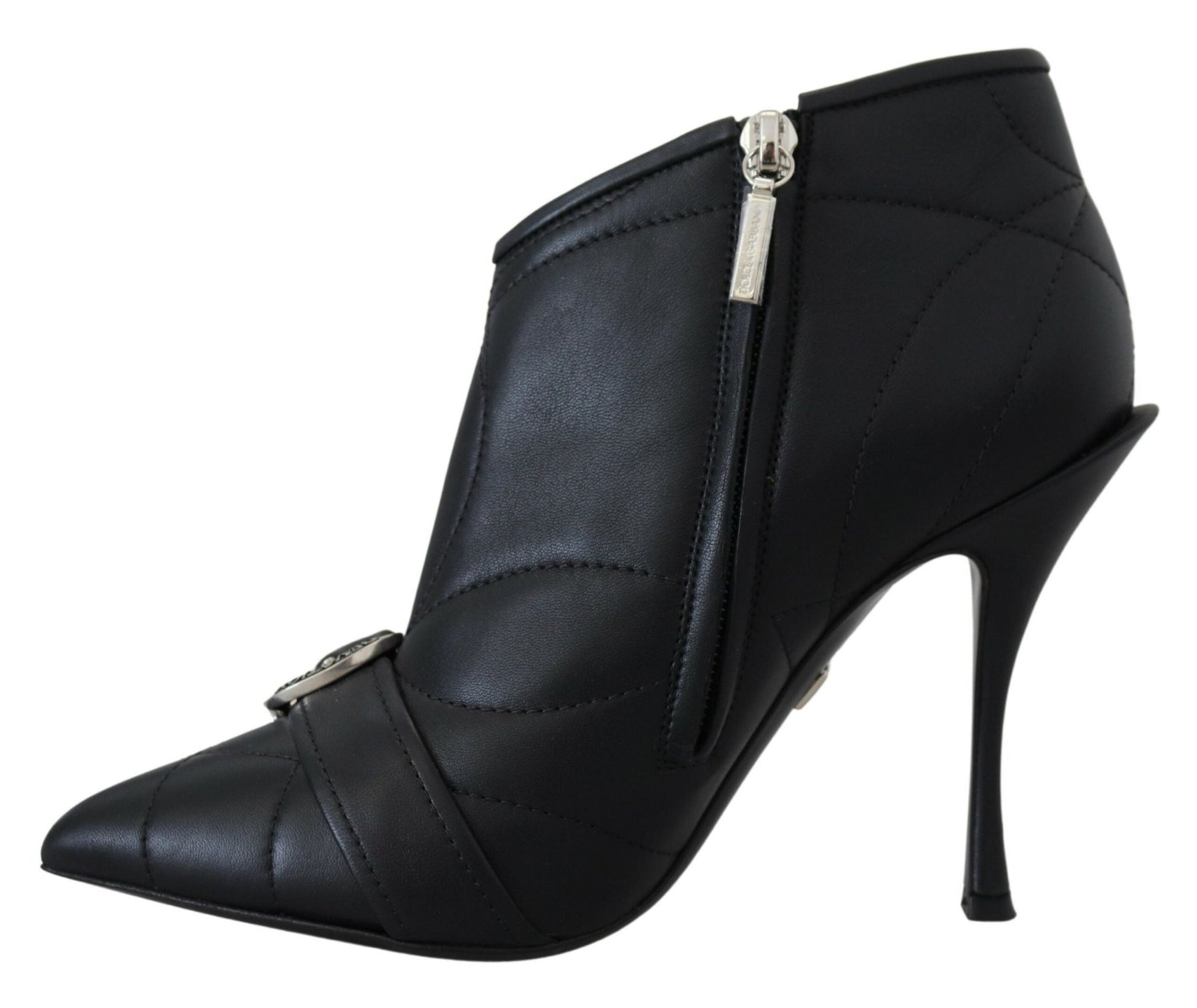 Dolce & Gabbana Black Devotion Quilted Buckled Ankle Boots Shoes - SMARTMARTNZ