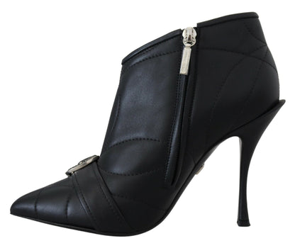 Dolce & Gabbana Black Devotion Quilted Buckled Ankle Boots Shoes - SMARTMARTNZ