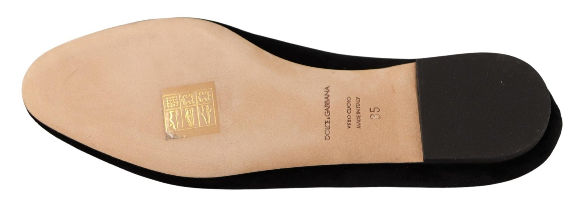Dolce & Gabbana Black DG Sacred Heart Patch Slip On Flat Shoes - SMARTMARTNZ