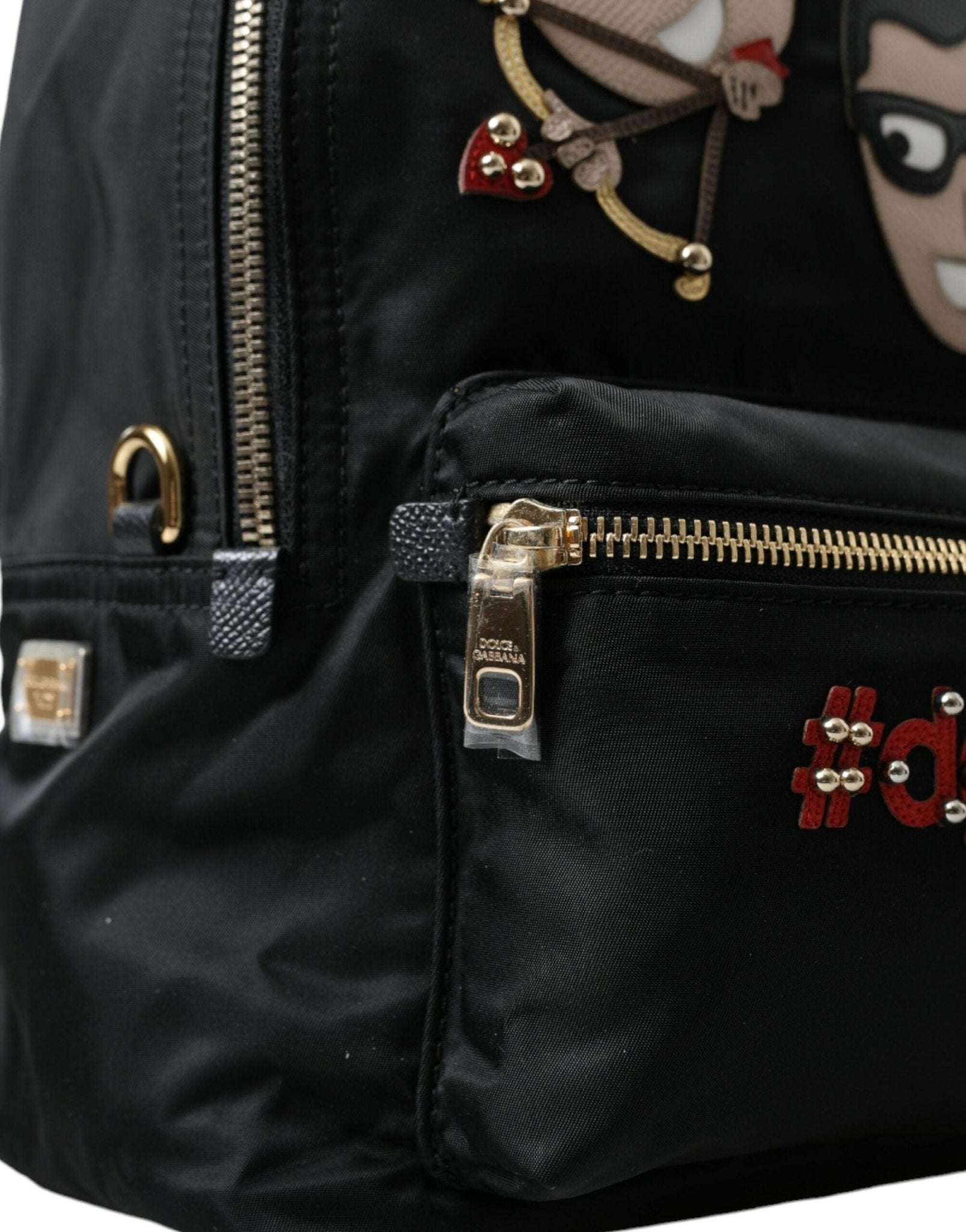 Dolce & Gabbana Black DGFAMILY Embellished Backpack VULCANO Bag - SMARTMARTNZ