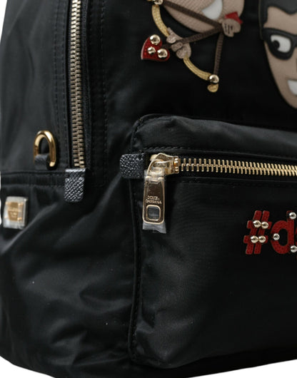 Dolce & Gabbana Black DGFAMILY Embellished Backpack VULCANO Bag - SMARTMARTNZ