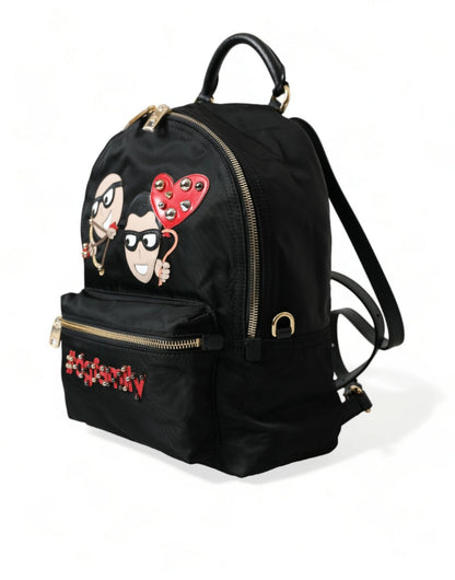 Dolce & Gabbana Black DGFAMILY Embellished Backpack VULCANO Bag - SMARTMARTNZ