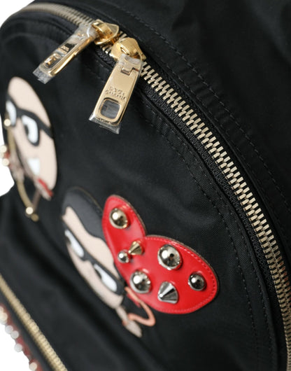Dolce & Gabbana Black DGFAMILY Embellished Backpack VULCANO Bag - SMARTMARTNZ
