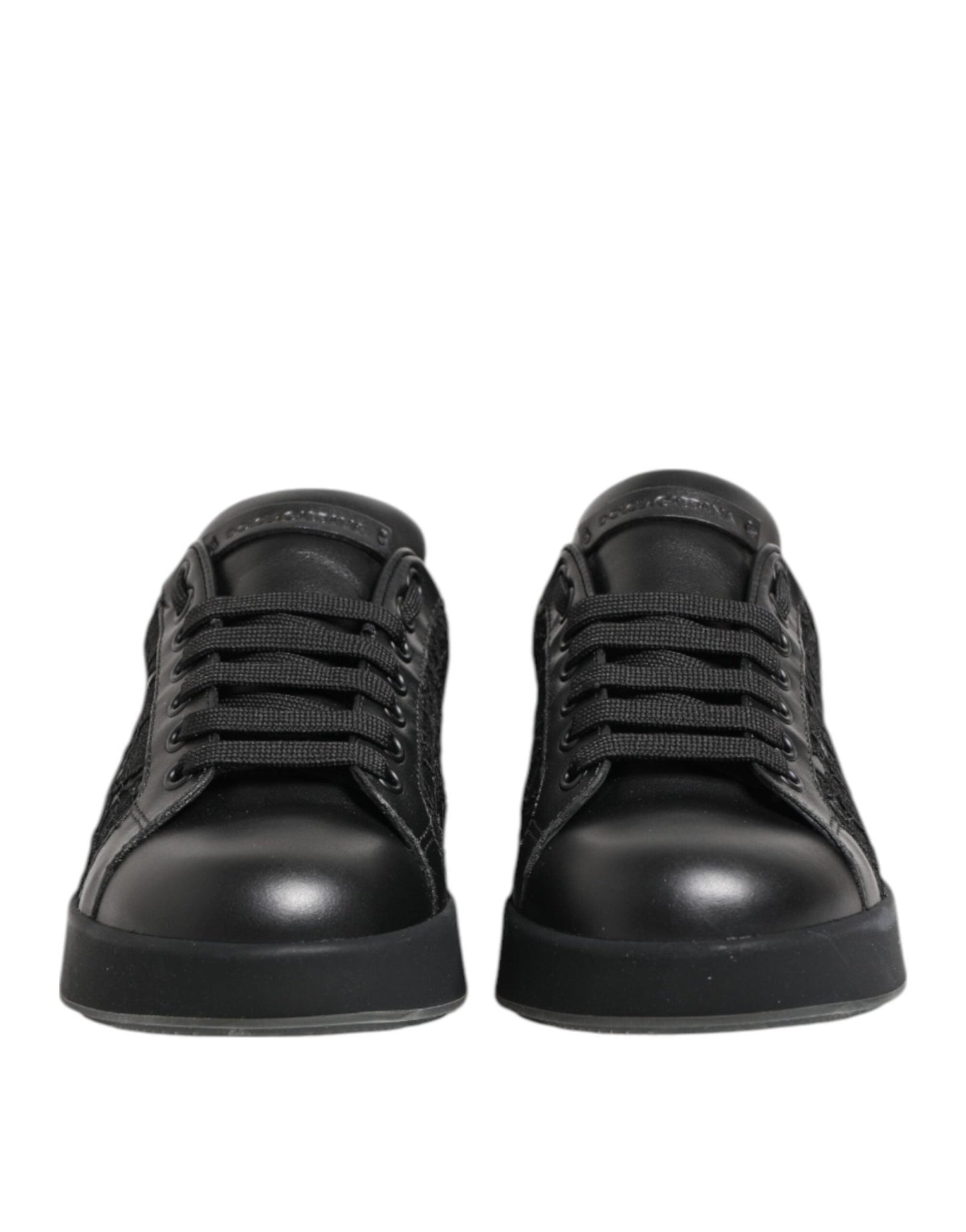 Dolce & Gabbana Black Floral Lace Low Top Sneakers Shoes - SMARTMARTNZ