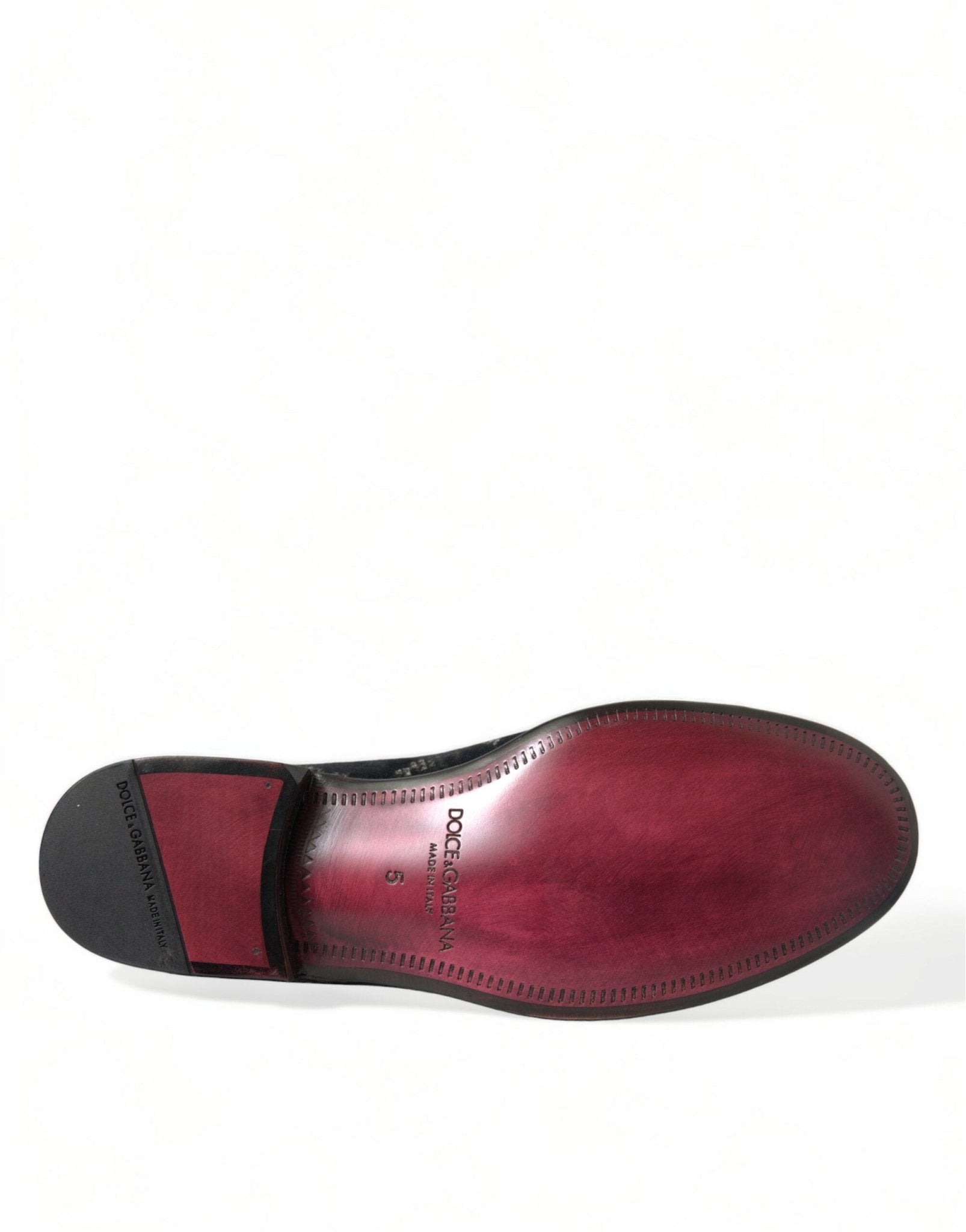 Dolce & Gabbana Black Floral Slippers Men Loafers Dress Shoes - SMARTMARTNZ