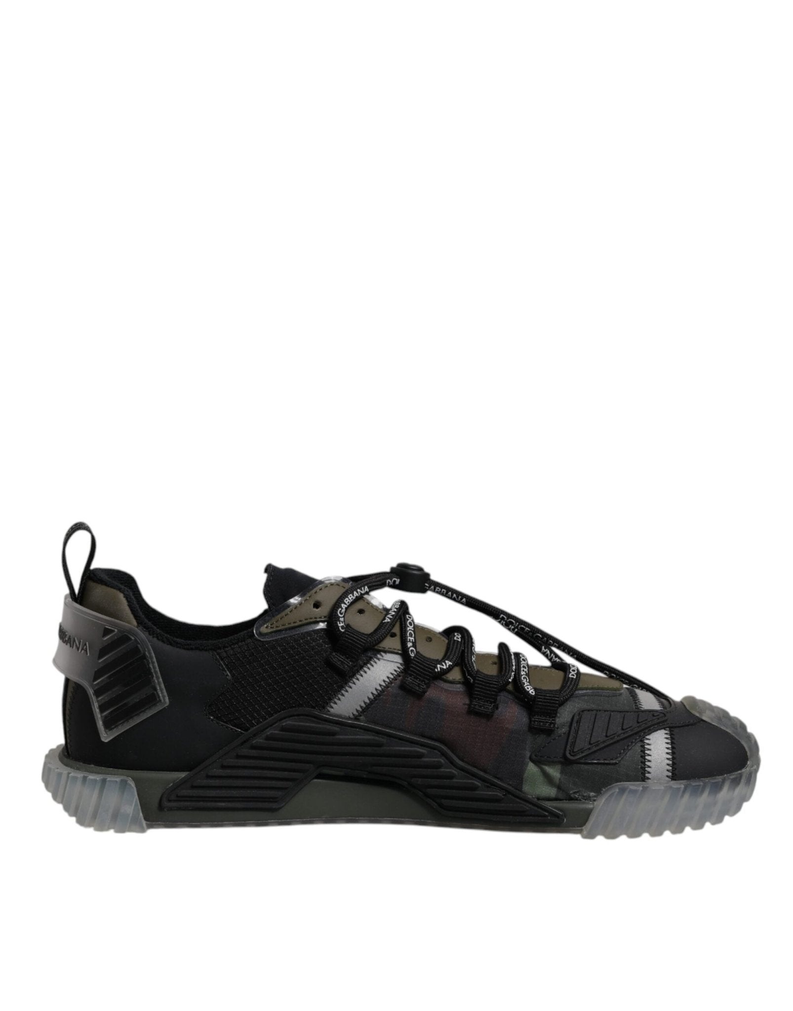 Dolce & Gabbana Black Green Camo NS1 Low Top Sneakers Shoes - SMARTMARTNZ