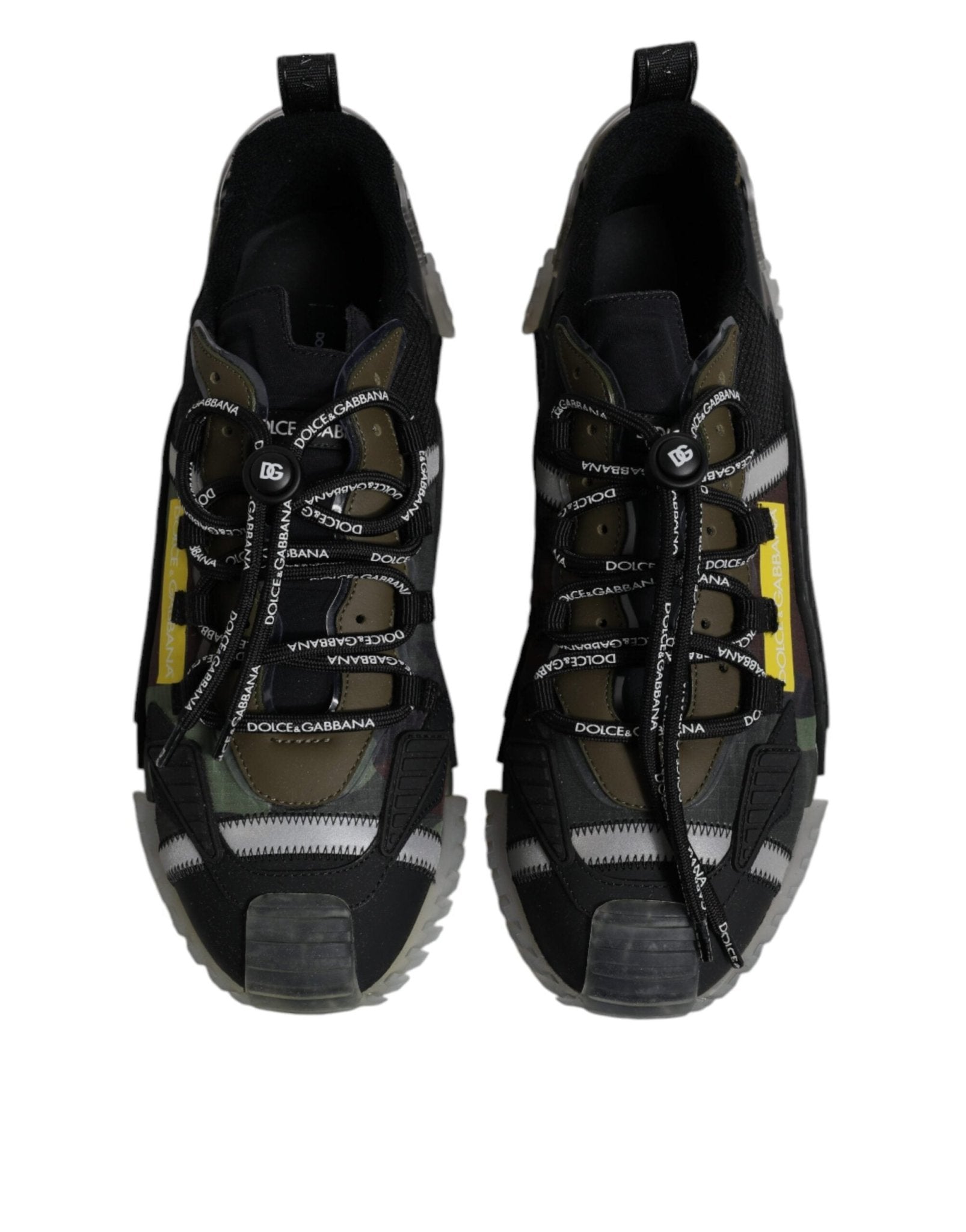 Dolce & Gabbana Black Green Camo NS1 Low Top Sneakers Shoes - SMARTMARTNZ