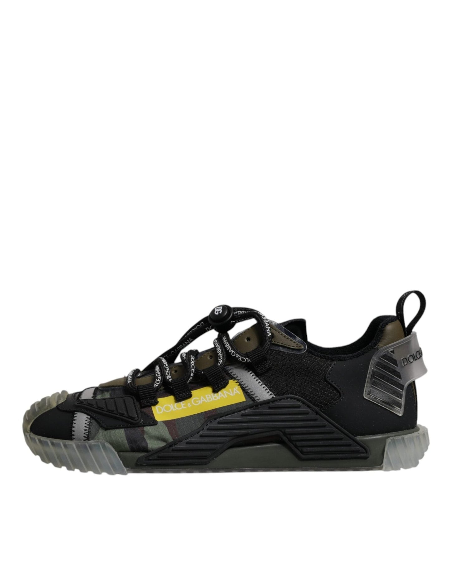 Dolce & Gabbana Black Green Camo NS1 Low Top Sneakers Shoes - SMARTMARTNZ