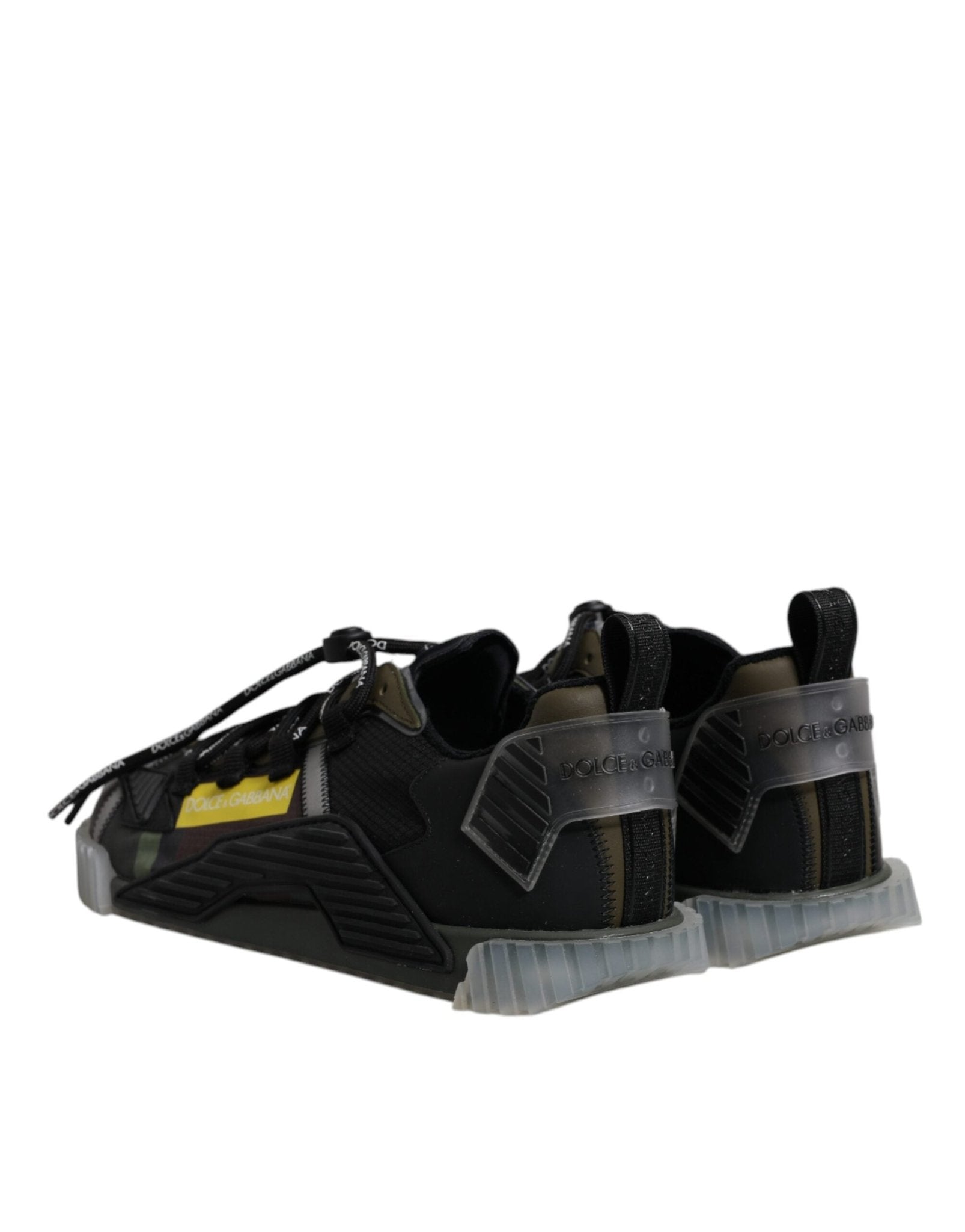 Dolce & Gabbana Black Green Camo NS1 Low Top Sneakers Shoes - SMARTMARTNZ