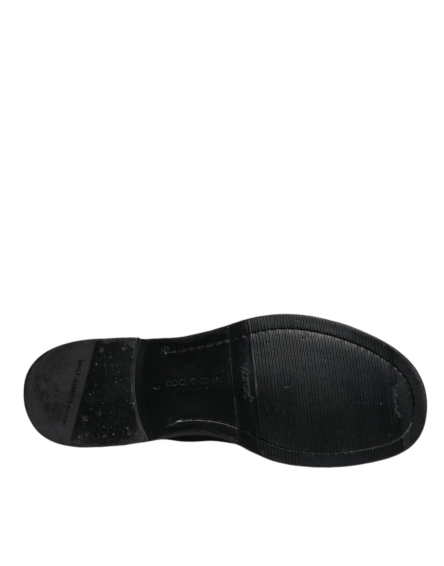 Dolce & Gabbana Black Horse Leather Mid Calf Boots Shoes - SMARTMARTNZ