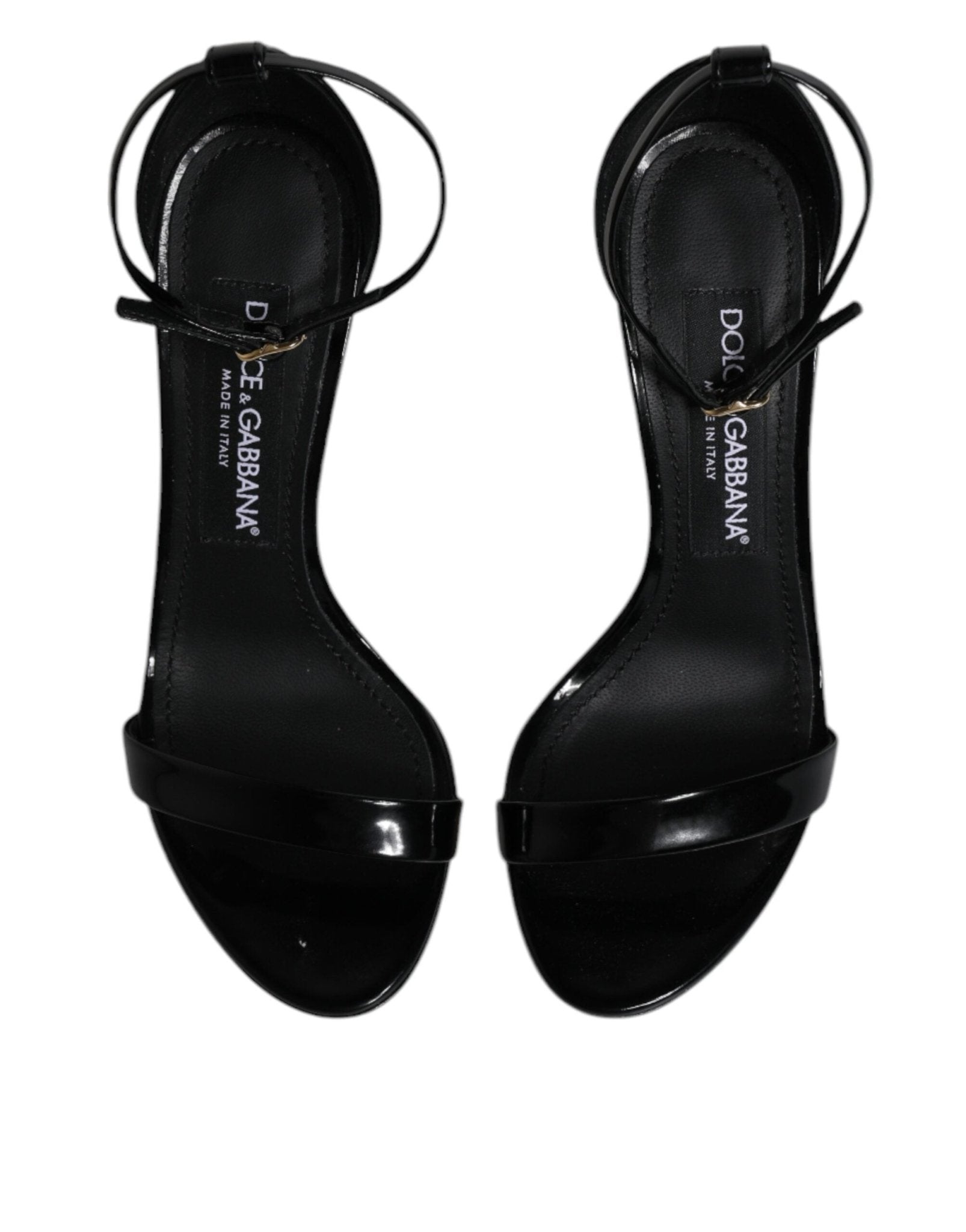 Dolce & Gabbana Black KEIRA Heels Ankle Strap Sandals Shoes - SMARTMARTNZ