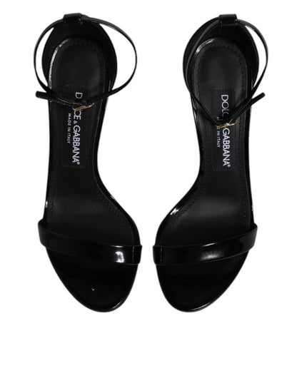 Dolce & Gabbana Black KEIRA Heels Ankle Strap Sandals Shoes - SMARTMARTNZ