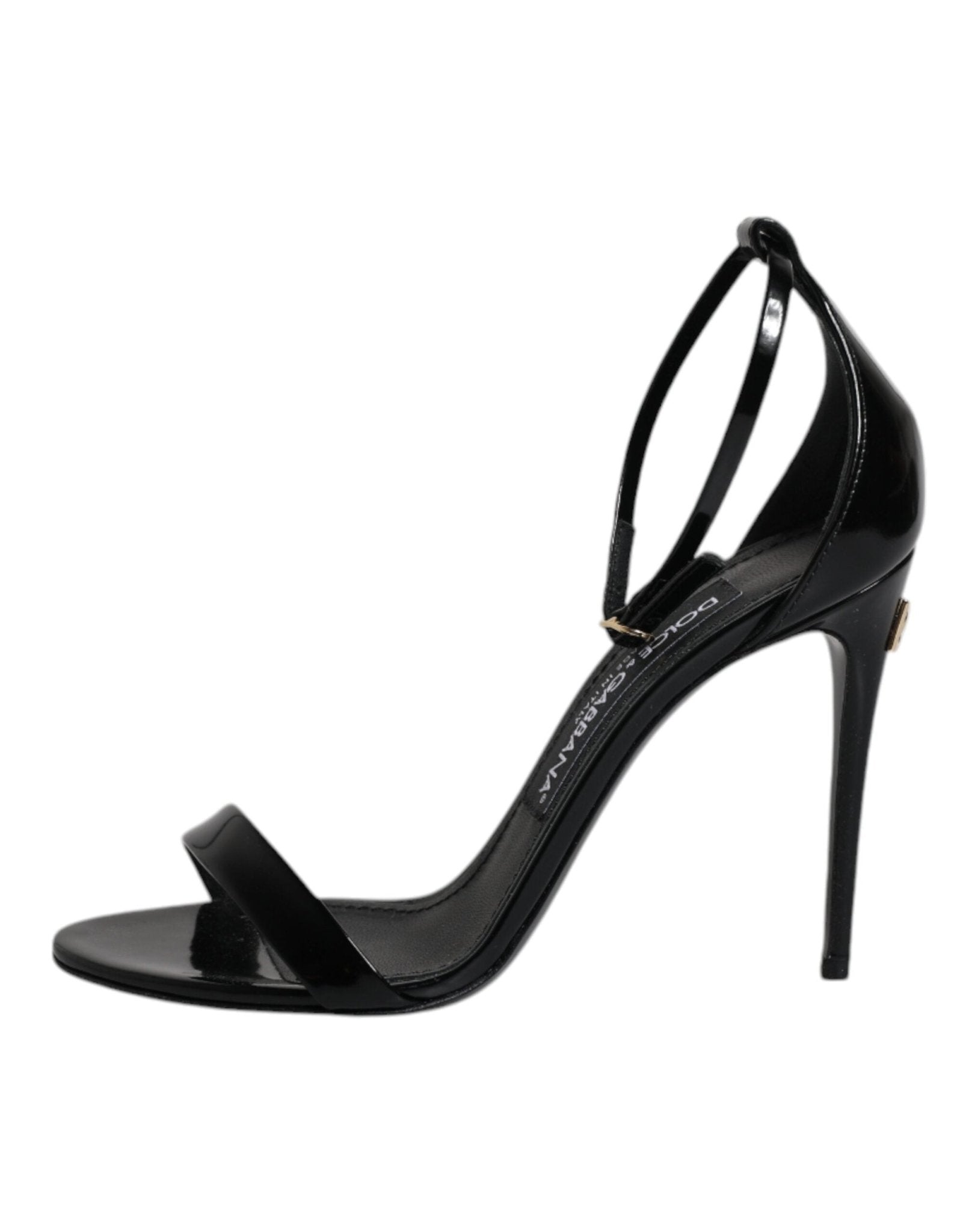 Dolce & Gabbana Black KEIRA Heels Ankle Strap Sandals Shoes - SMARTMARTNZ