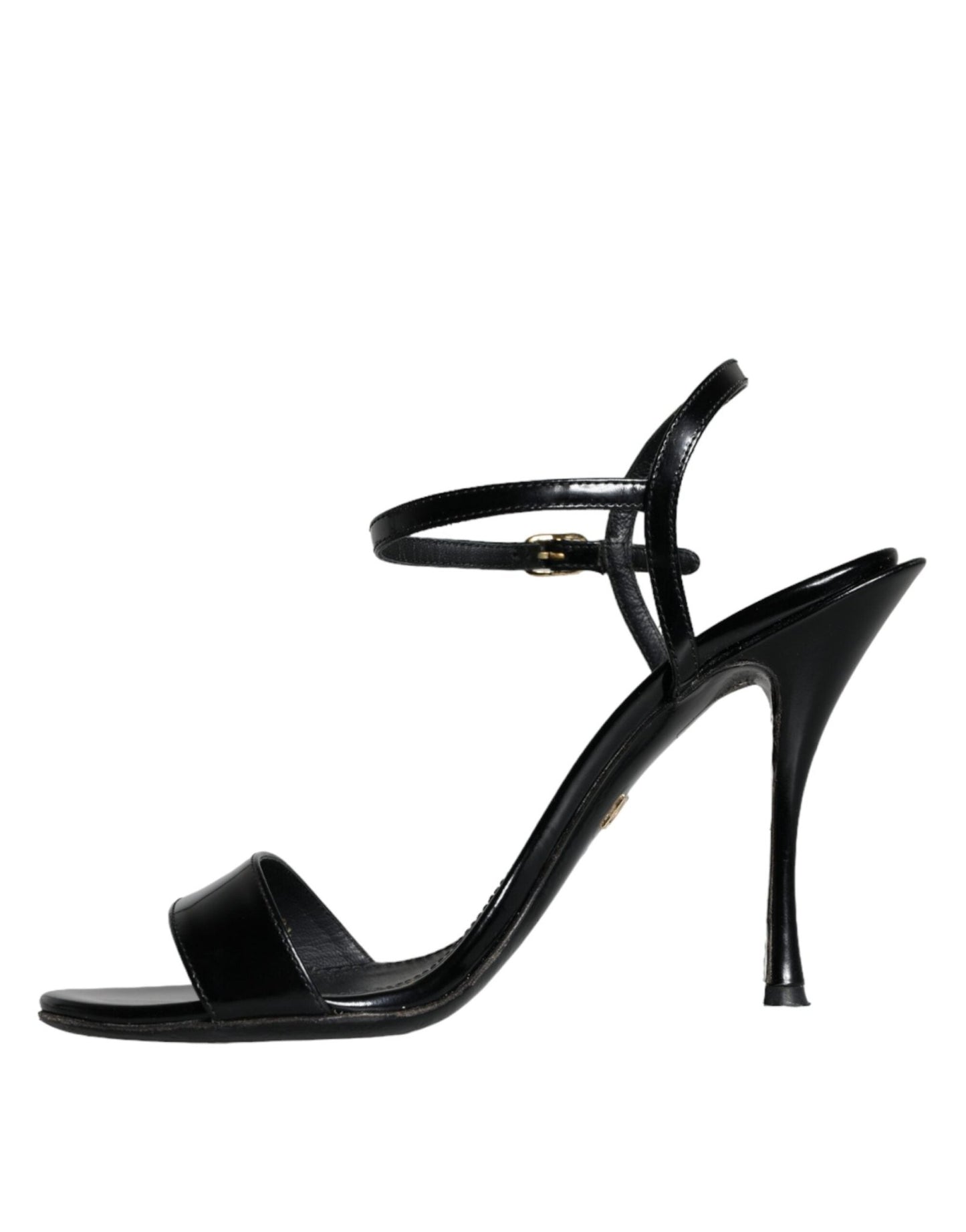 Dolce & Gabbana Black KEIRA Leather Heels Sandals Shoes - SMARTMARTNZ