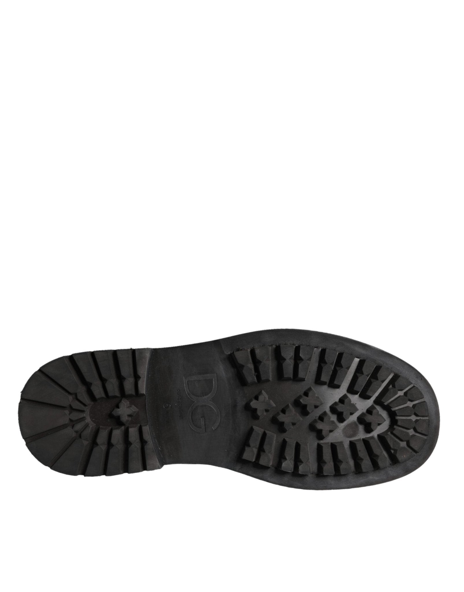 Dolce & Gabbana Black Lace Up Mid Calf Boots Men Shoes - SMARTMARTNZ