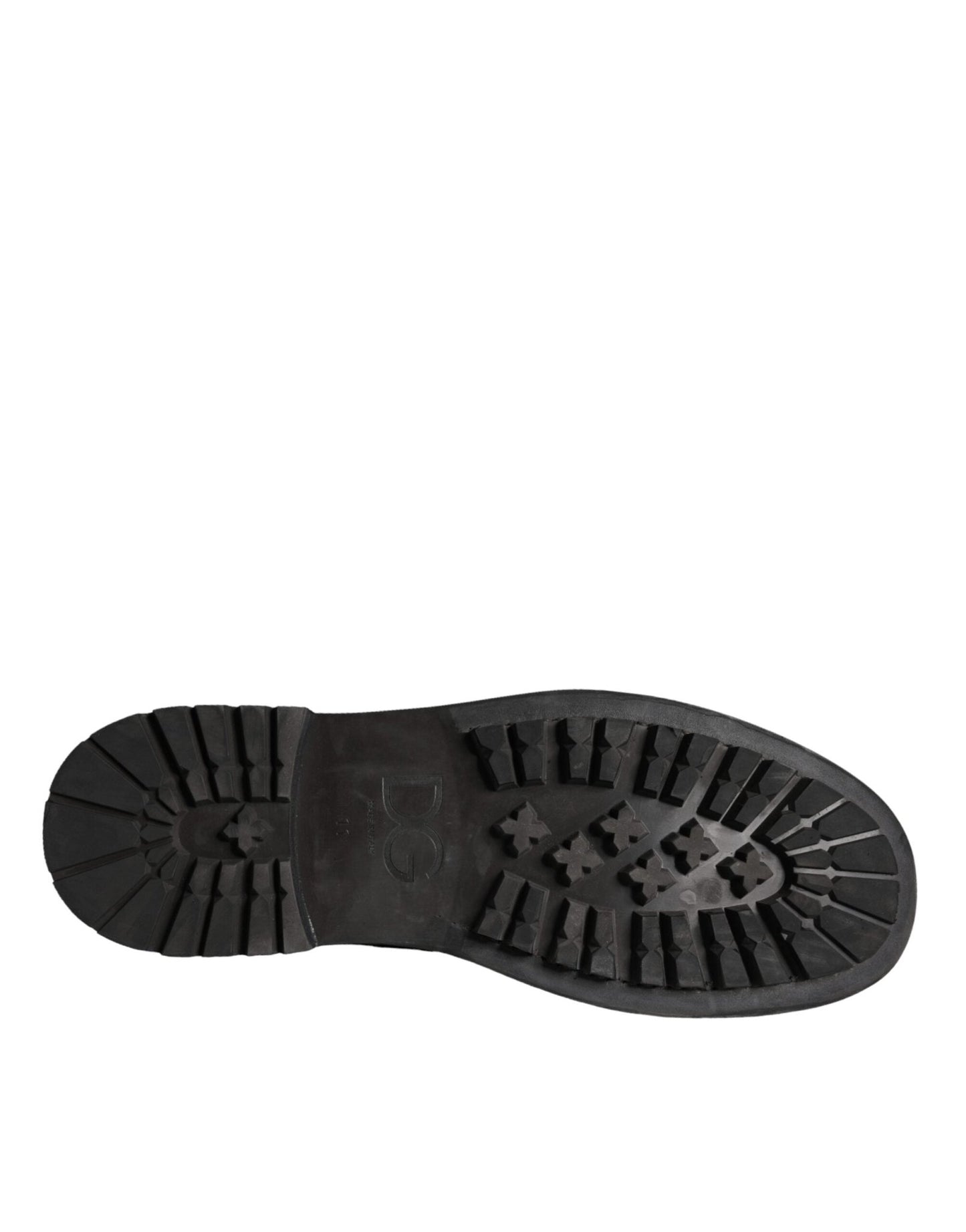 Dolce & Gabbana Black Lace Up Mid Calf Boots Men Shoes - SMARTMARTNZ