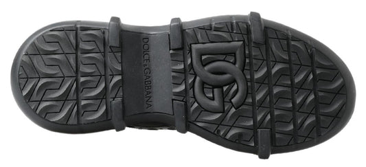 Dolce & Gabbana Black Leather Ankle Casual Boots - SMARTMARTNZ
