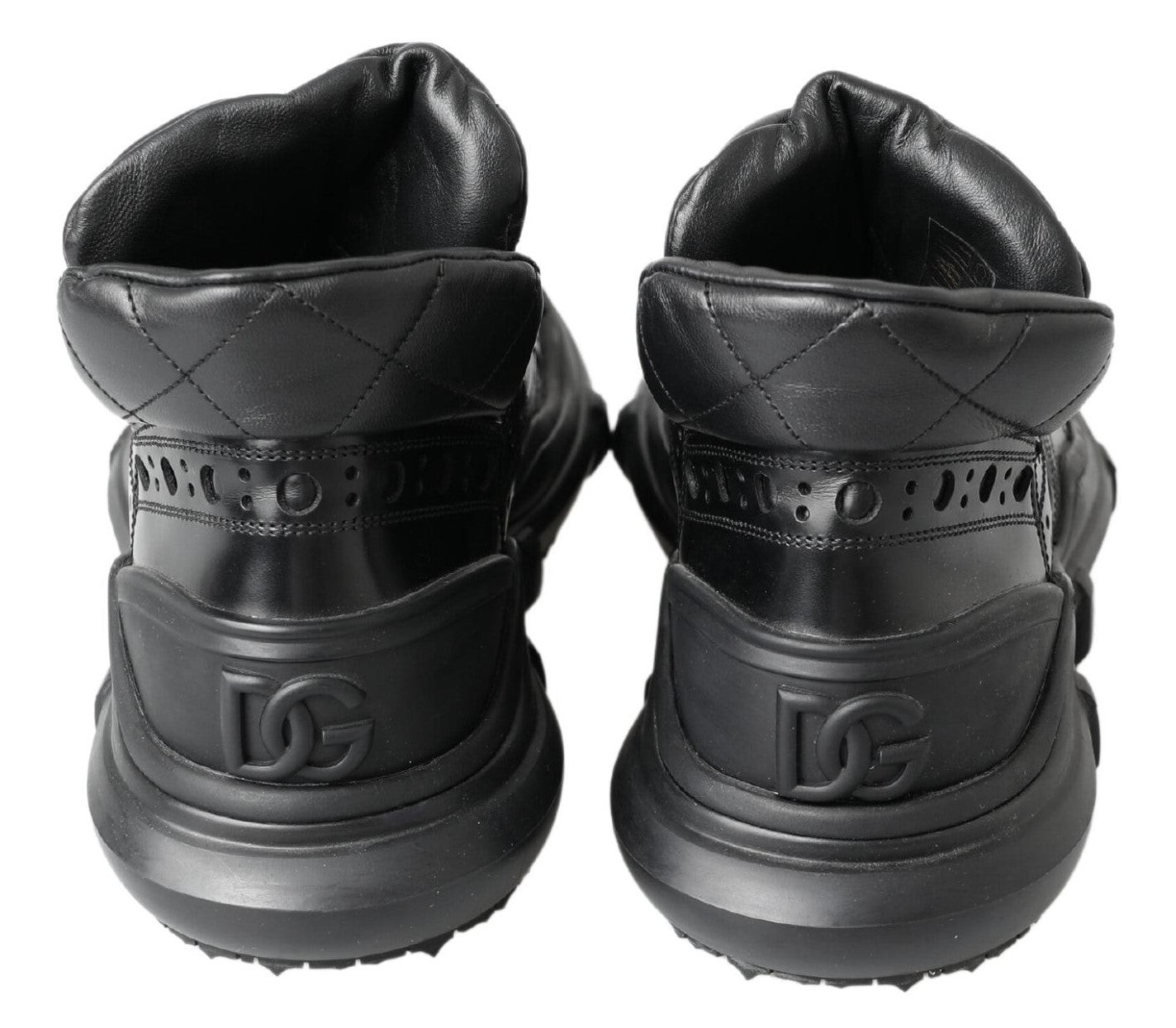 Dolce & Gabbana Black Leather Ankle Casual Boots - SMARTMARTNZ