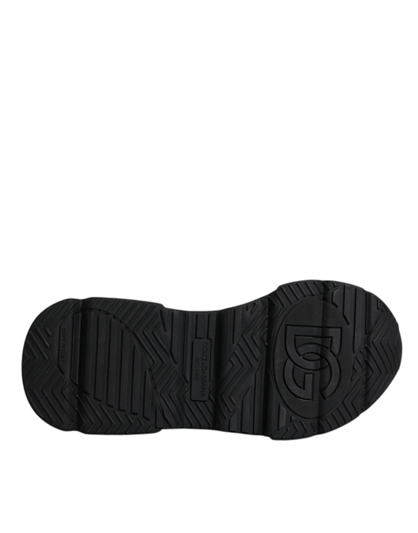 Dolce & Gabbana Black Leather Daymaster Low Top Sneakers Shoes - SMARTMARTNZ