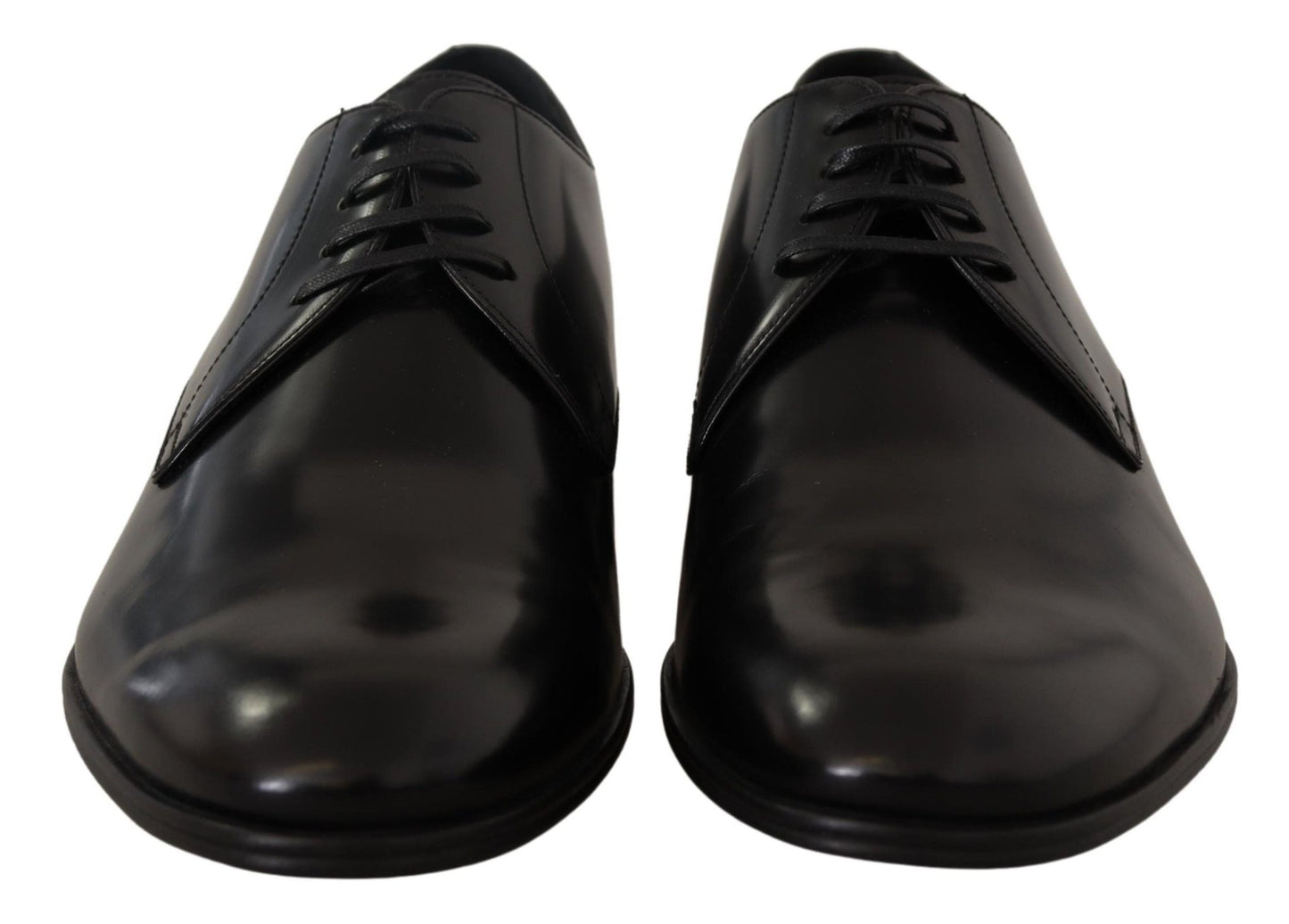 Dolce & Gabbana Black Leather Lace Up Formal Derby Shoes - SMARTMARTNZ