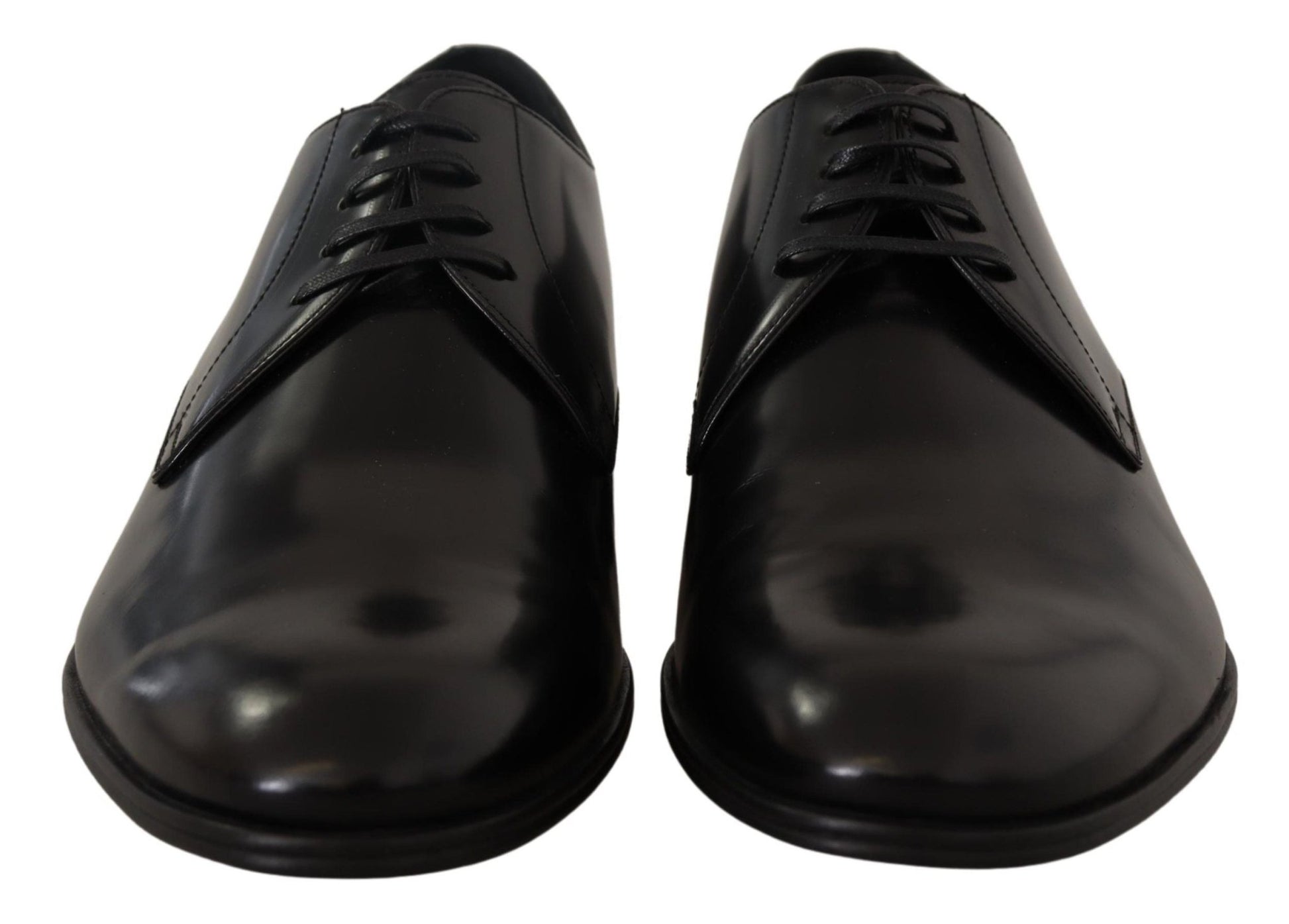 Dolce & Gabbana Black Leather Lace Up Formal Derby Shoes - SMARTMARTNZ