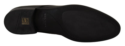 Dolce & Gabbana Black Leather Lace Up Formal Derby Shoes - SMARTMARTNZ