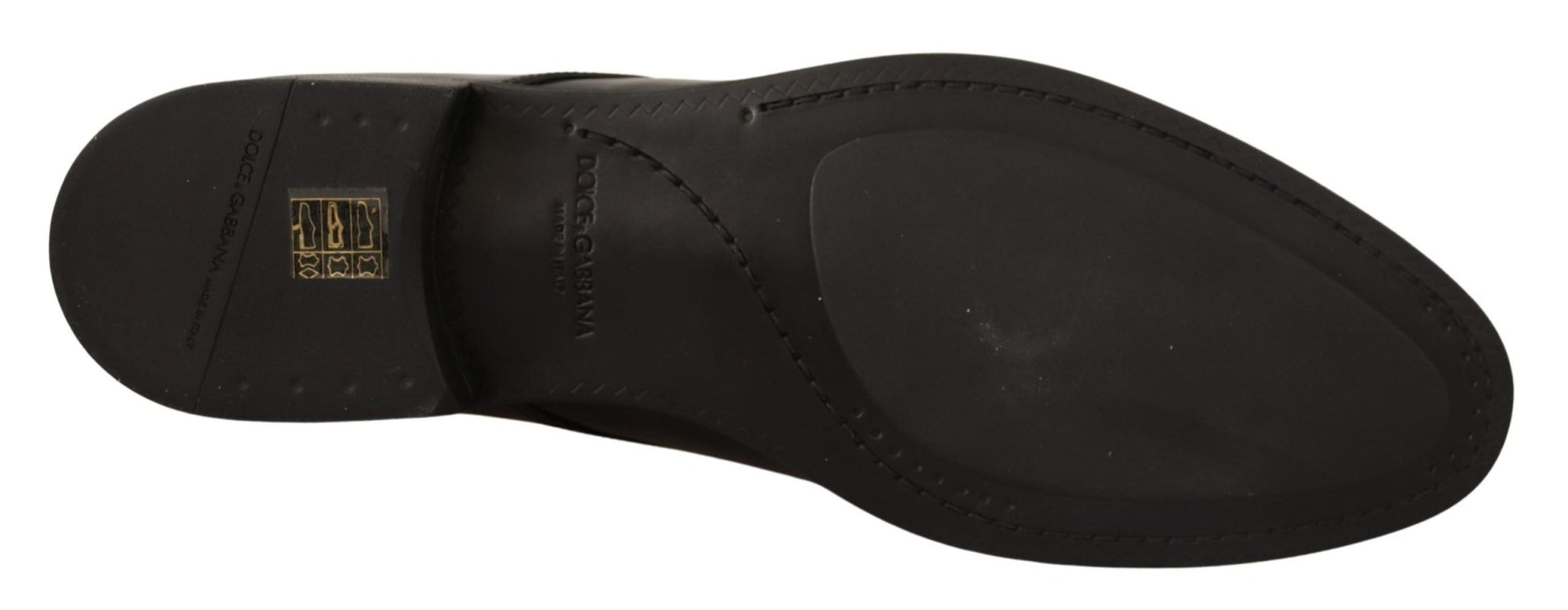 Dolce & Gabbana Black Leather Lace Up Men Dress Derby Shoes - SMARTMARTNZ