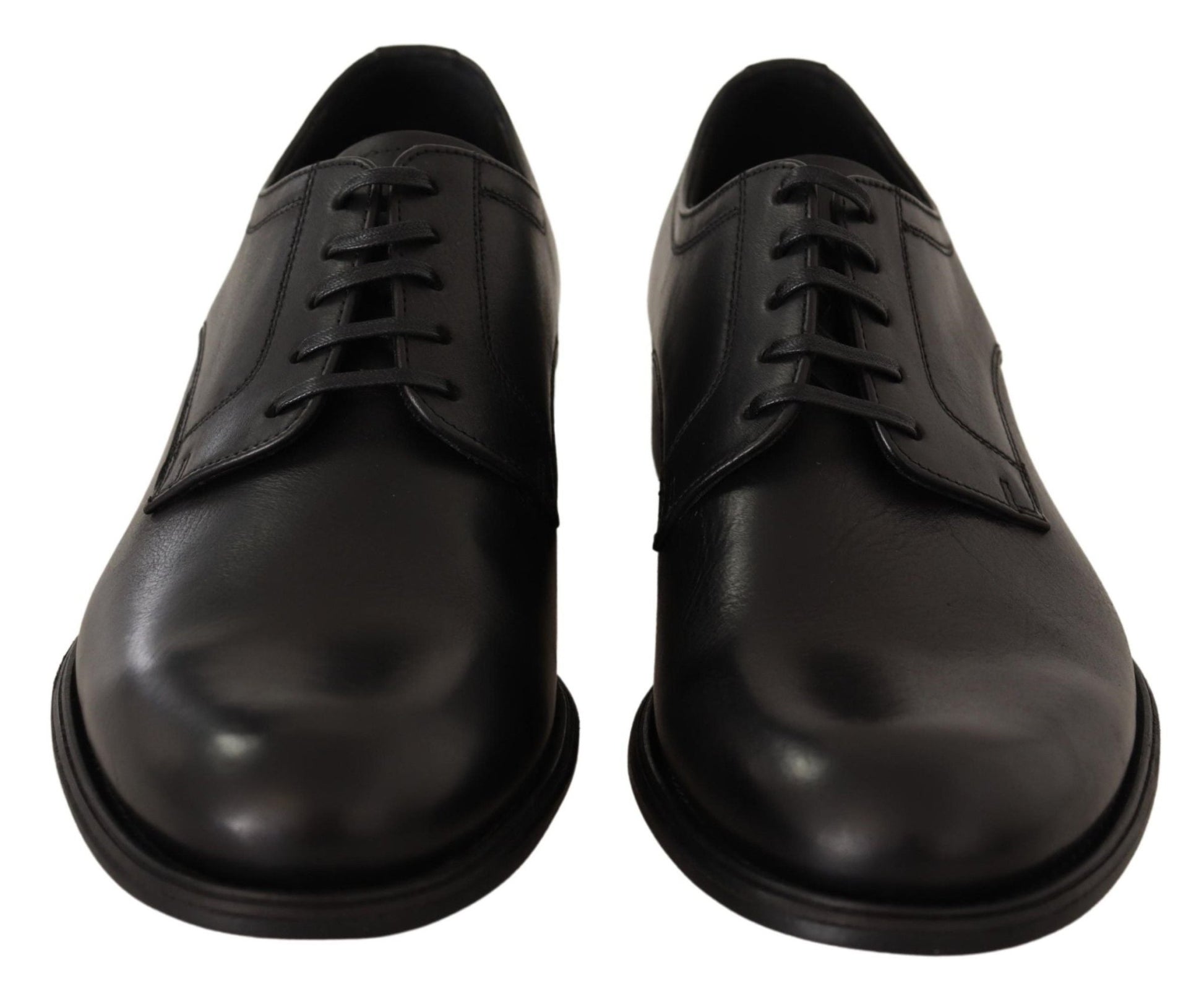 Dolce & Gabbana Black Leather Lace Up Mens Formal Derby Shoes - SMARTMARTNZ