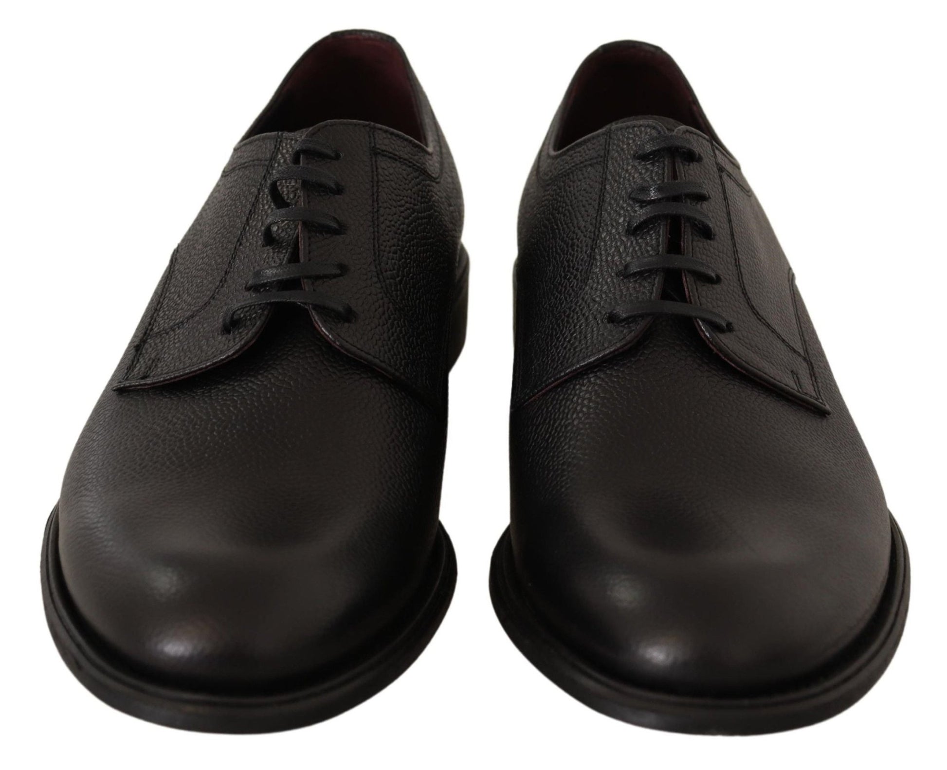Dolce & Gabbana Black Leather Lace Up Mens Formal Derby Shoes - SMARTMARTNZ
