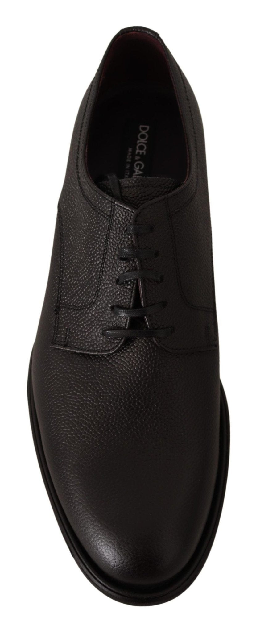Dolce & Gabbana Black Leather Lace Up Mens Formal Derby Shoes - SMARTMARTNZ