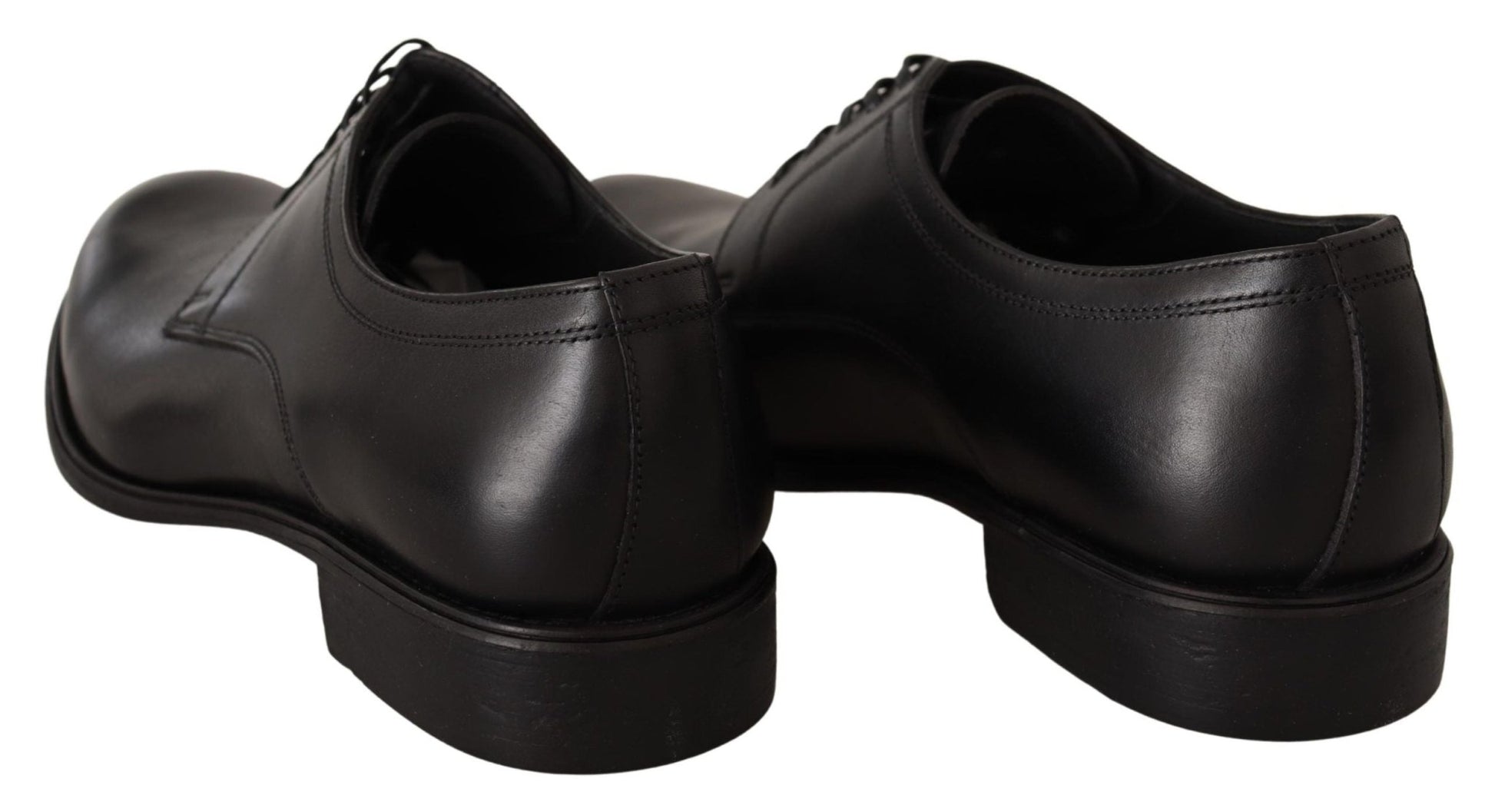 Dolce & Gabbana Black Leather Lace Up Mens Formal Derby Shoes - SMARTMARTNZ