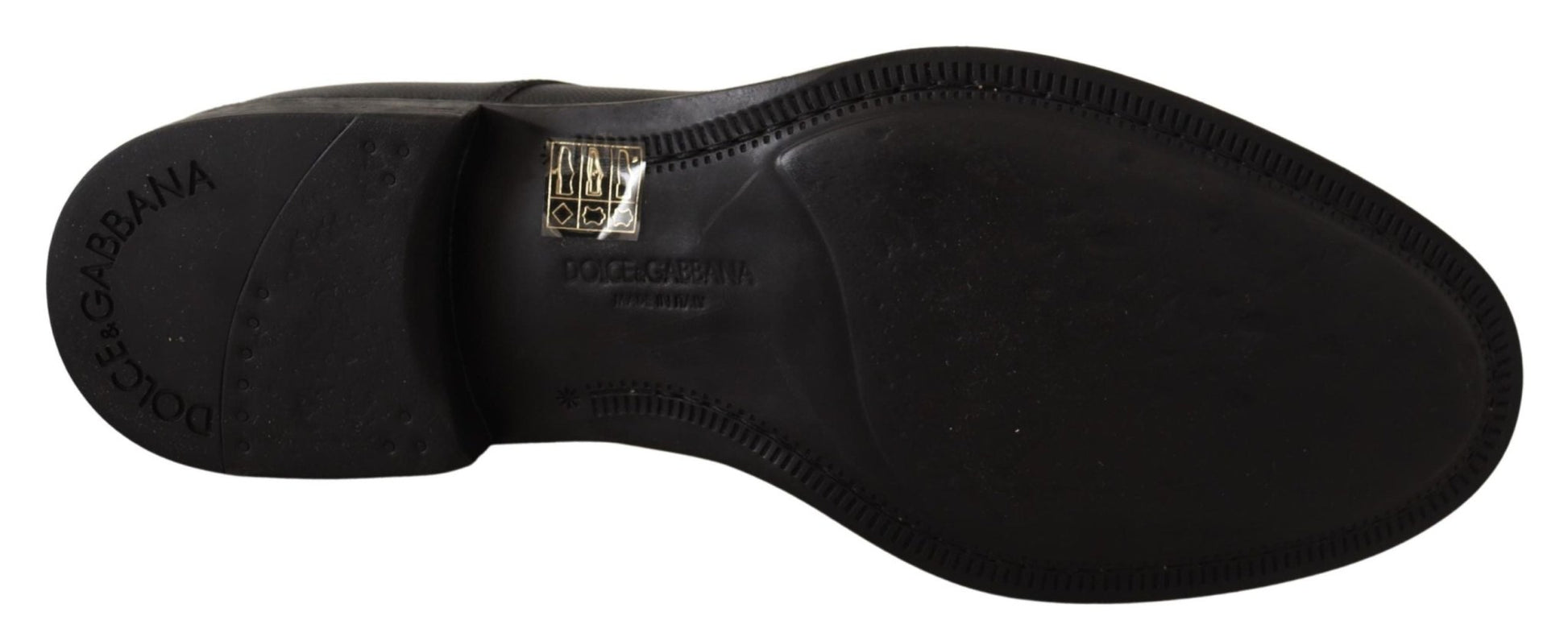 Dolce & Gabbana Black Leather Lace Up Mens Formal Derby Shoes - SMARTMARTNZ