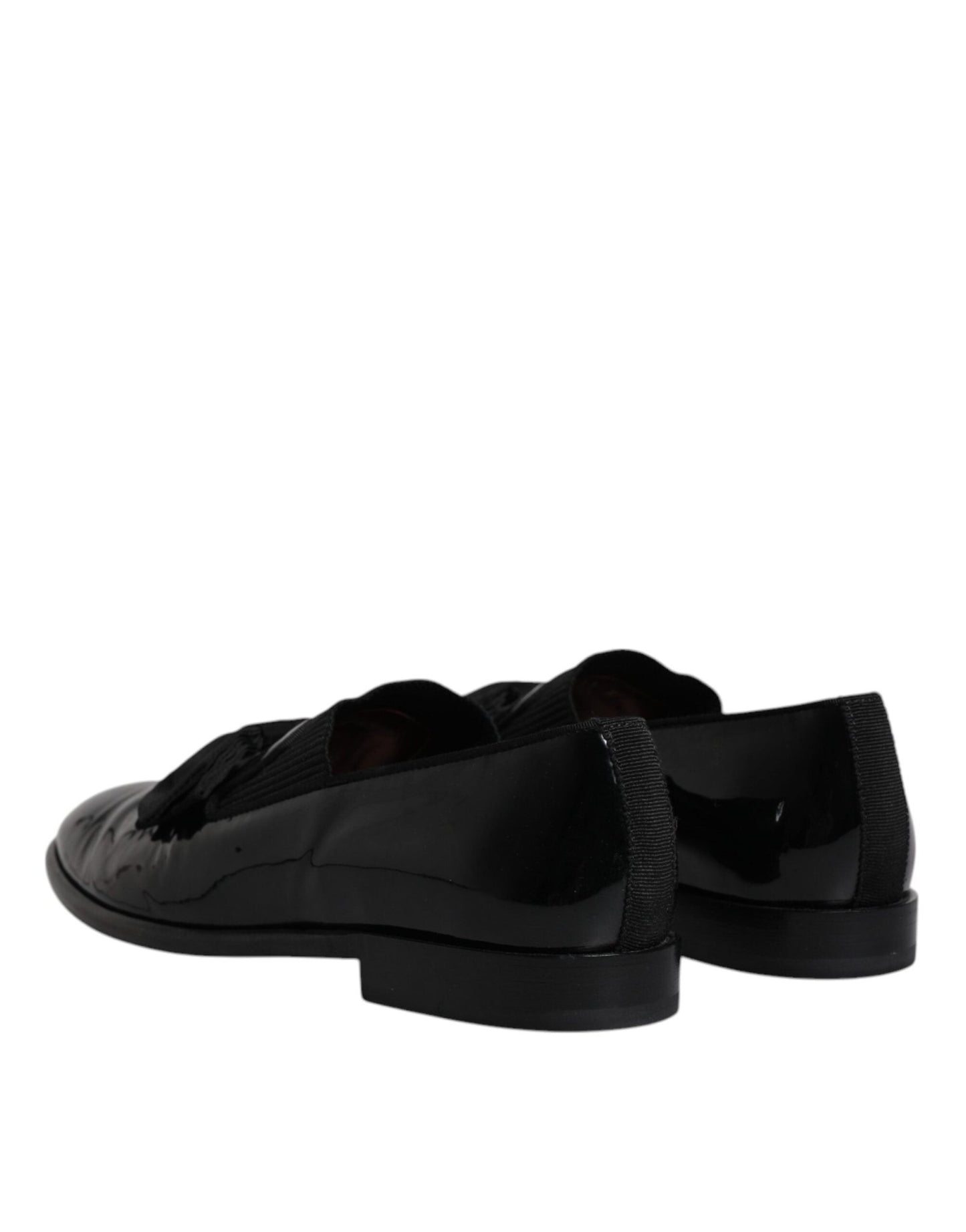 Dolce & Gabbana Black Leather Loafers Men Formal Dress Shoes - SMARTMARTNZ