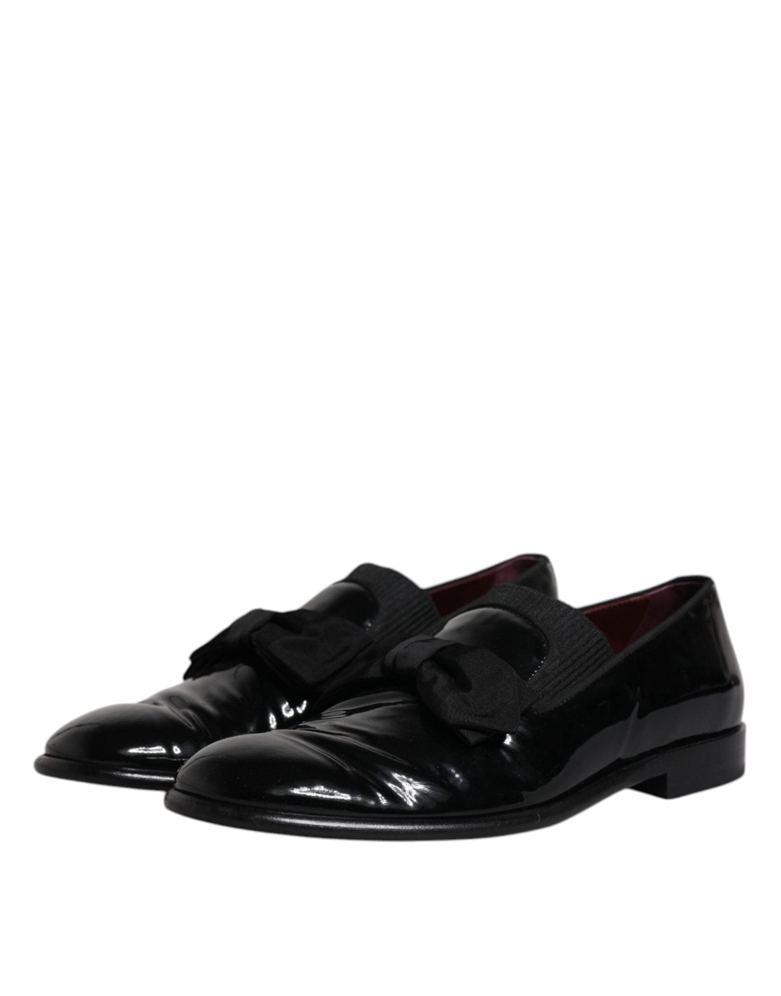 Dolce & Gabbana Black Leather Loafers Men Formal Dress Shoes - SMARTMARTNZ