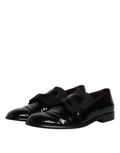 Dolce & Gabbana Black Leather Loafers Men Formal Dress Shoes - SMARTMARTNZ