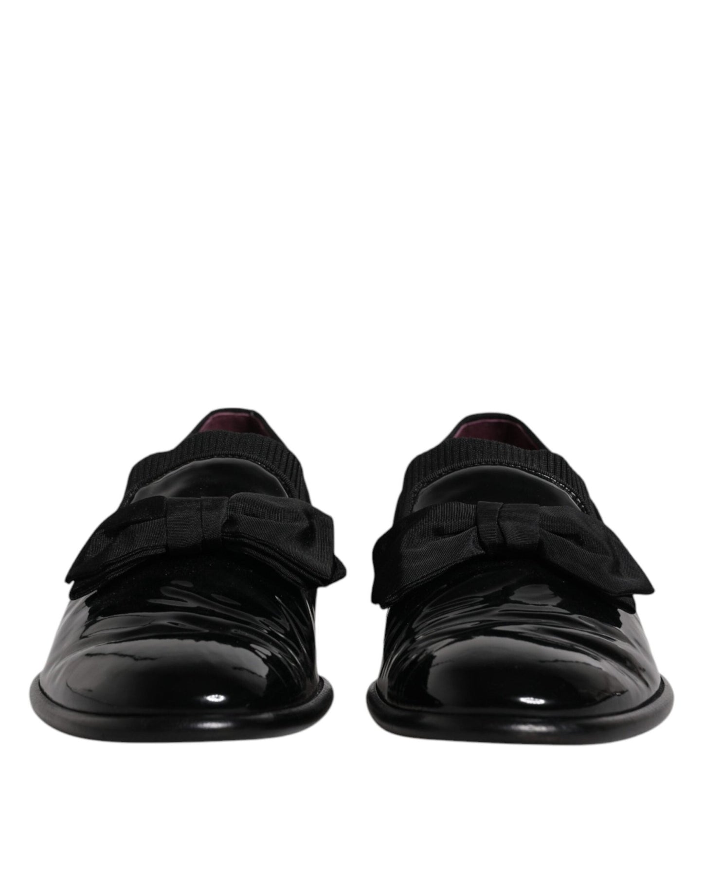 Dolce & Gabbana Black Leather Loafers Men Formal Dress Shoes - SMARTMARTNZ
