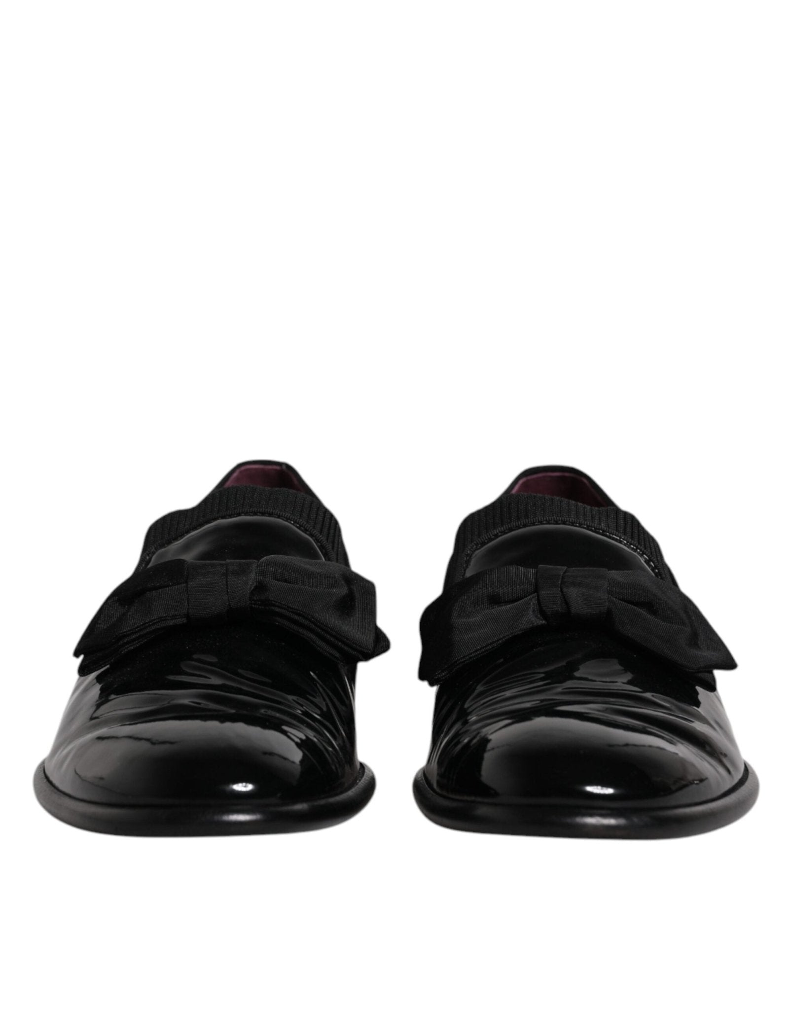 Dolce & Gabbana Black Leather Loafers Men Formal Dress Shoes - SMARTMARTNZ