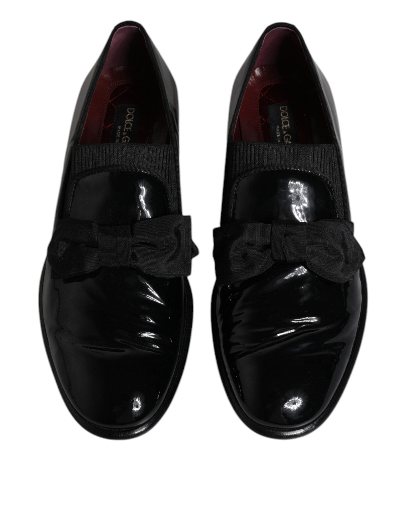 Dolce & Gabbana Black Leather Loafers Men Formal Dress Shoes - SMARTMARTNZ
