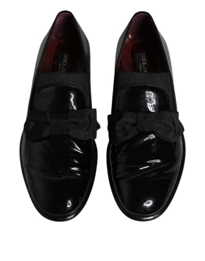 Dolce & Gabbana Black Leather Loafers Men Formal Dress Shoes - SMARTMARTNZ