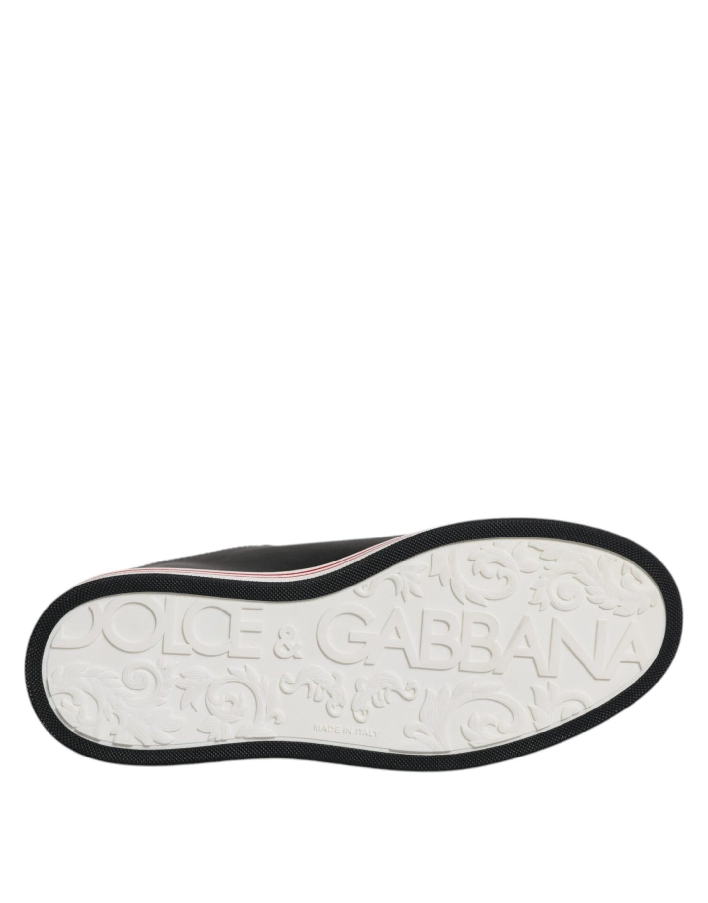 Dolce & Gabbana Black Leather Low Top Men Sneakers Shoes - SMARTMARTNZ