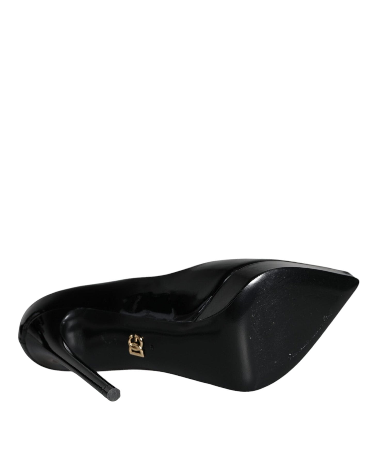Dolce & Gabbana Black Leather Platform Heels Pumps Shoes - SMARTMARTNZ