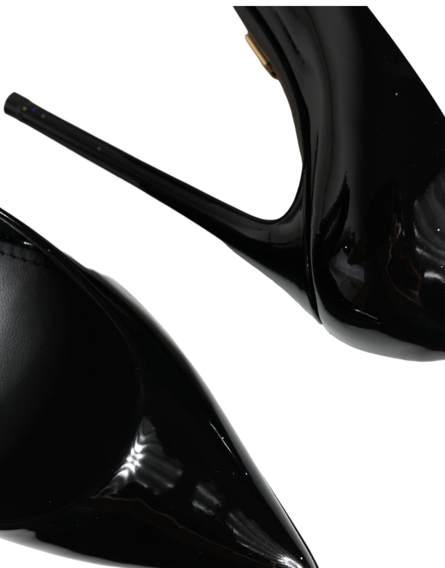 Dolce & Gabbana Black Leather Platform Heels Pumps Shoes - SMARTMARTNZ