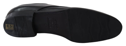 Dolce & Gabbana Black Leather SARTORIA Hand Made Shoes - SMARTMARTNZ