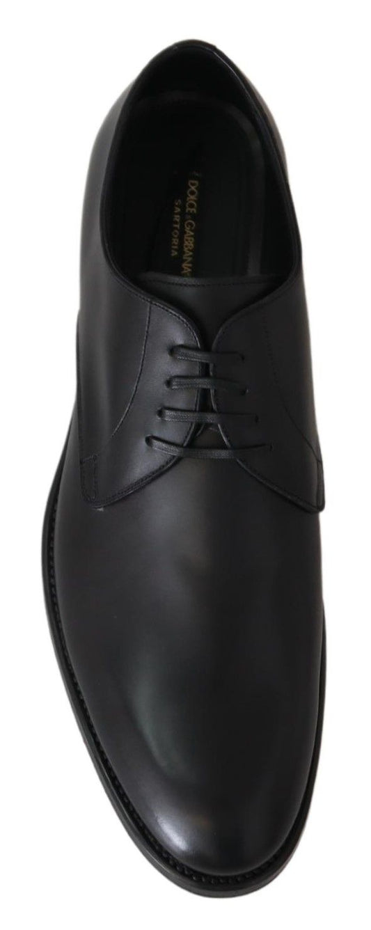Dolce & Gabbana Black Leather SARTORIA Hand Made Shoes - SMARTMARTNZ