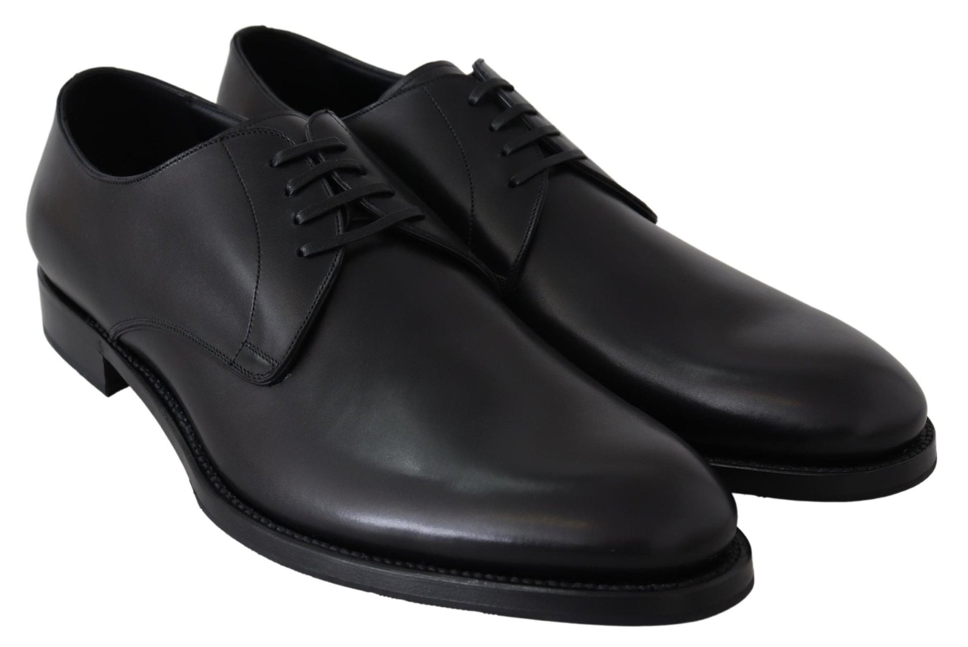 Dolce & Gabbana Black Leather SARTORIA Hand Made Shoes - SMARTMARTNZ