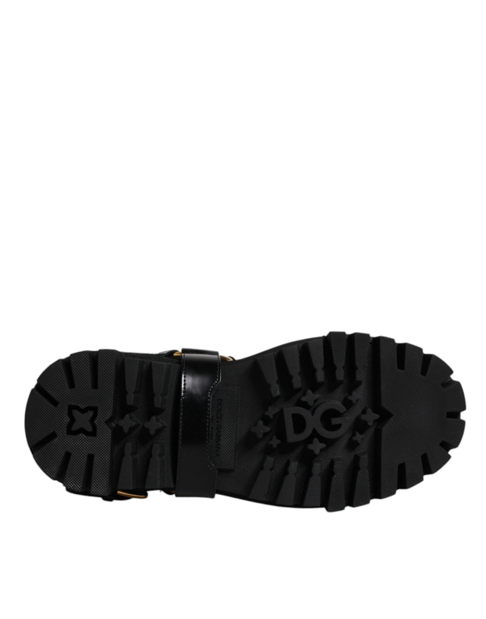 Dolce & Gabbana Black Leather Slip On Stretch Trekking Boots Shoes - SMARTMARTNZ