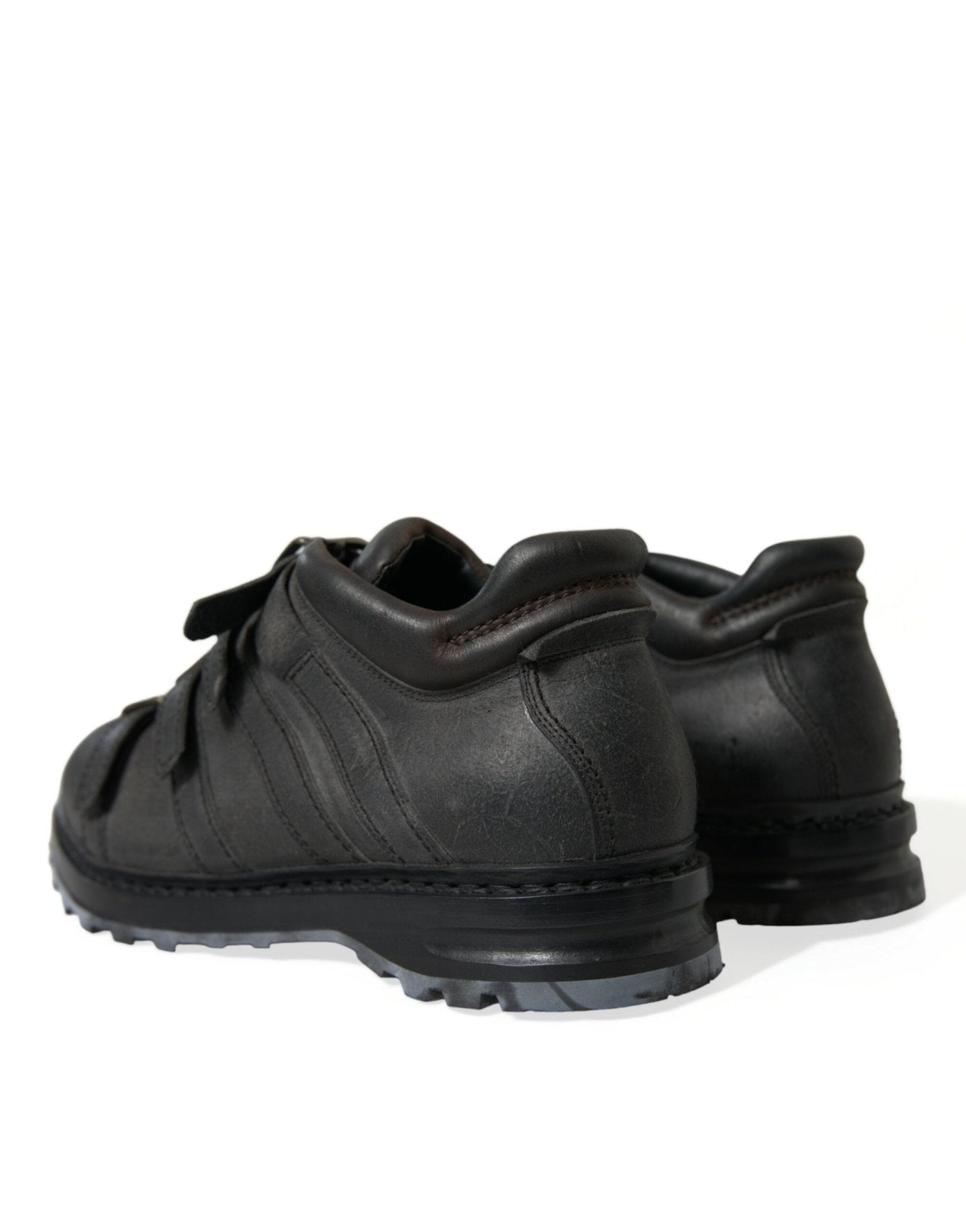 Dolce & Gabbana Black Leather Strap Men Ankle Boots Shoes - SMARTMARTNZ