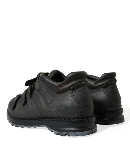 Dolce & Gabbana Black Leather Strap Men Ankle Boots Shoes - SMARTMARTNZ