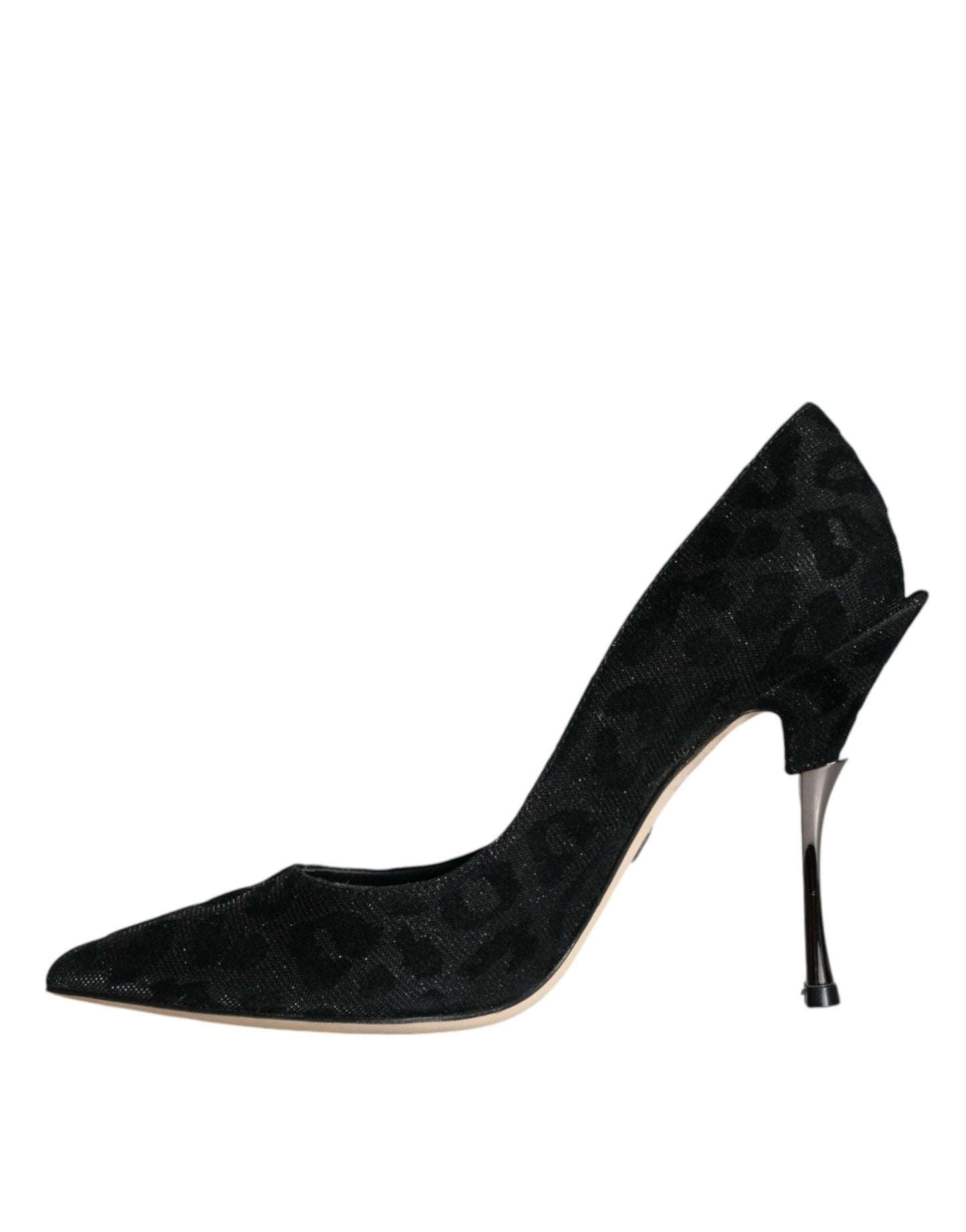 Dolce & Gabbana Black Leopard Lurex High Heels Pumps Shoes - SMARTMARTNZ